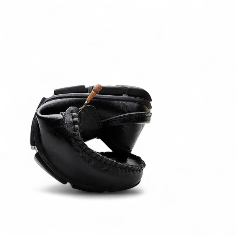 Mocassin Cuir Noir Homme Vintage