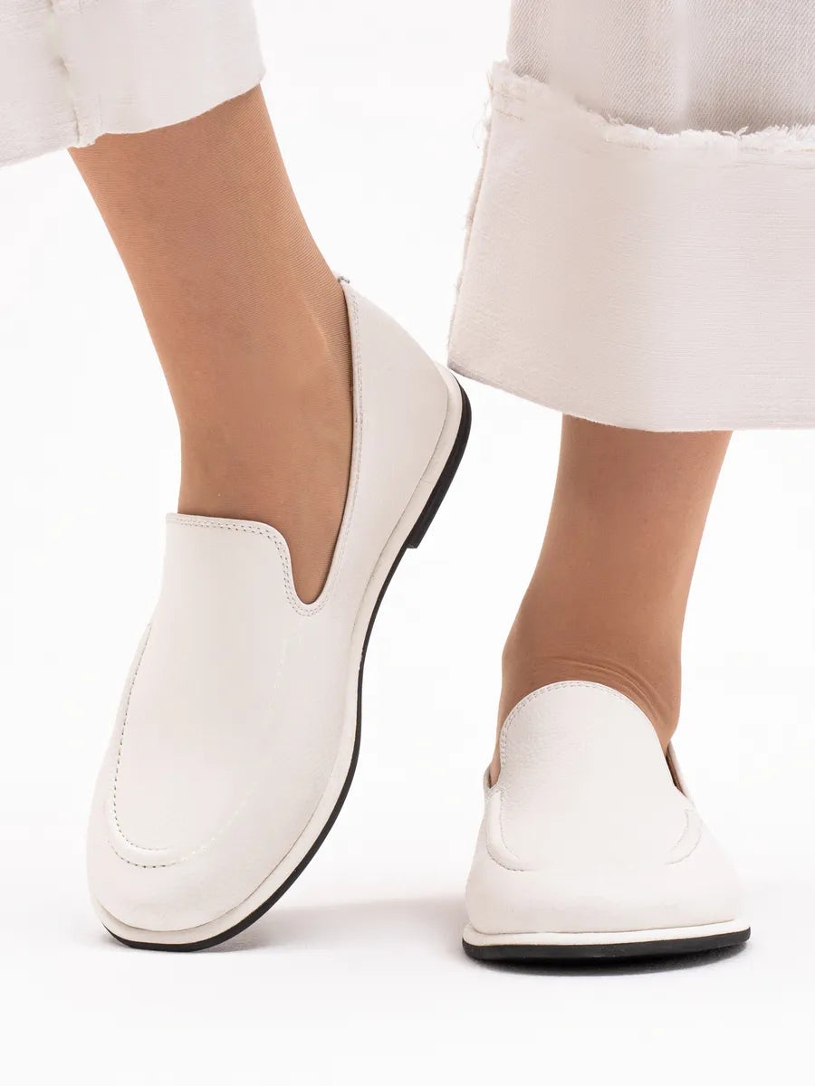 Mocassin Cuir Souple Femme