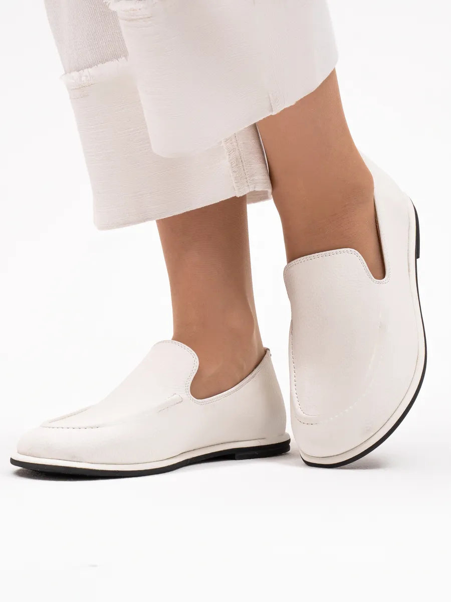 Mocassin Cuir Souple Femme