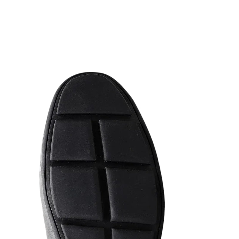 Mocassin Cuir Noir Homme Vintage