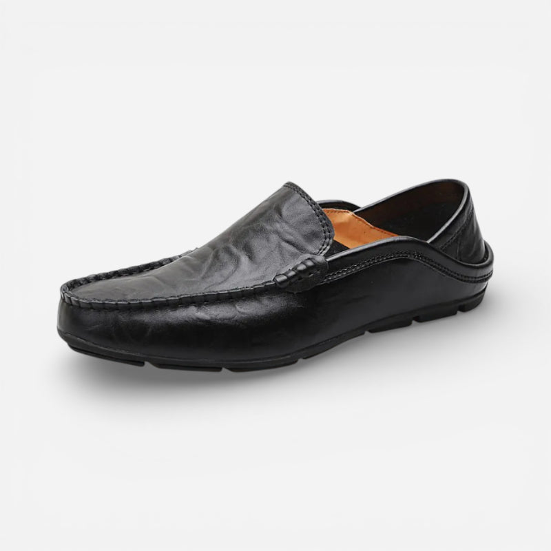 Mocassin Homme Cuir Vernis Noir