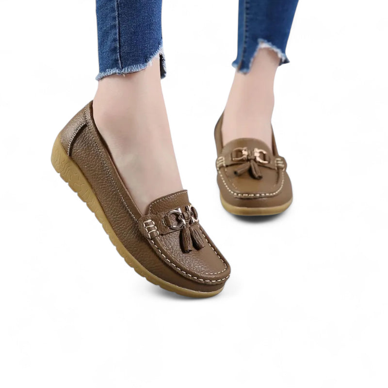 Mocassin Compensé Femme Marron
