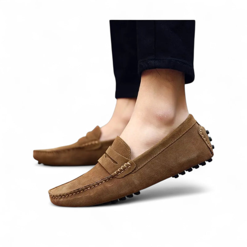 Mocassin Daim Marron Homme Chic