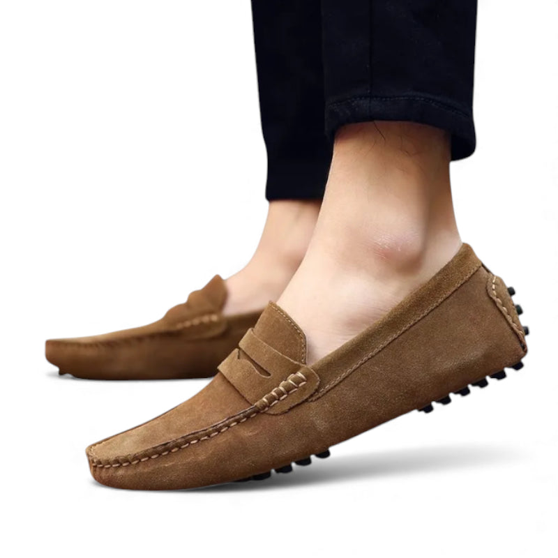 Mocassin Daim Marron Homme Chic