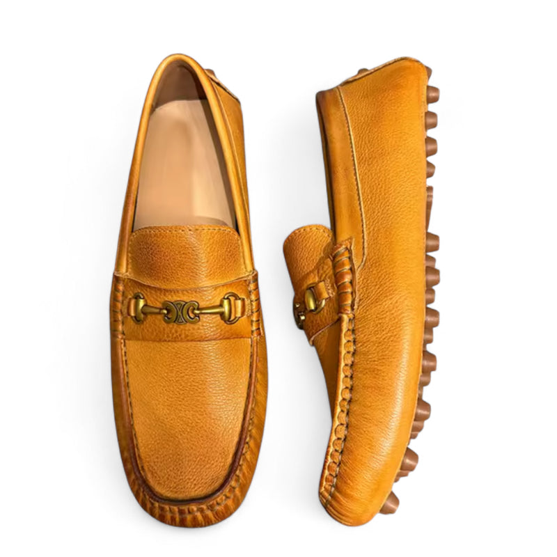 Mocassin Premium Cuir Véritable Marron Homme