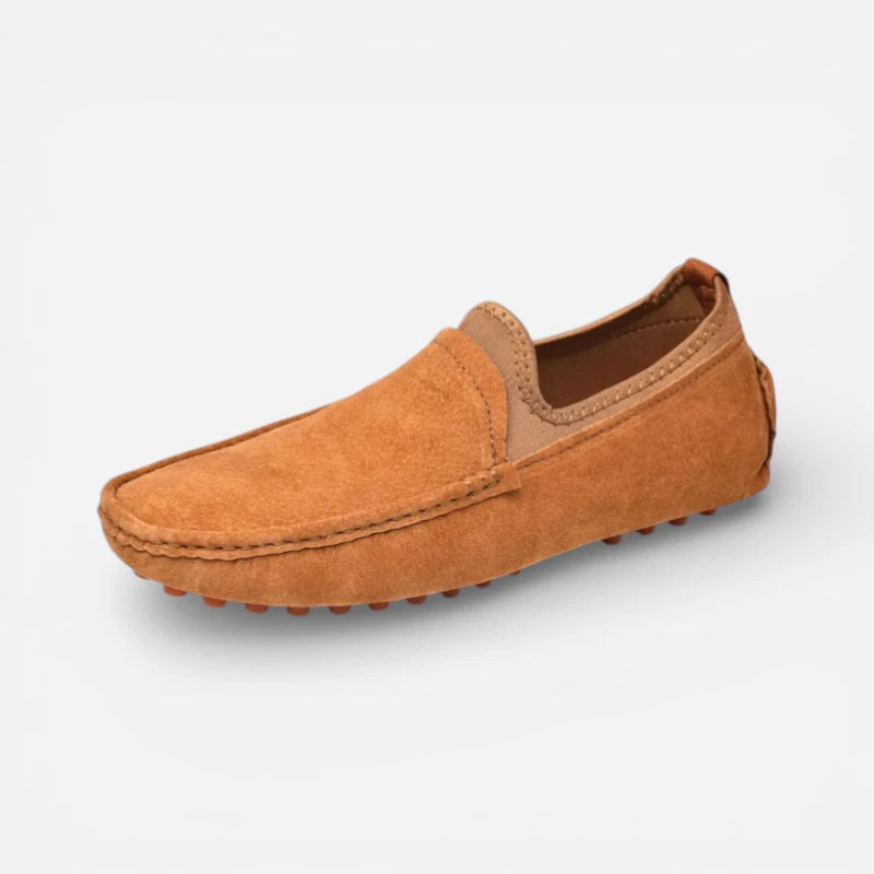 Mocassin Pour Homme En Daim Camel
