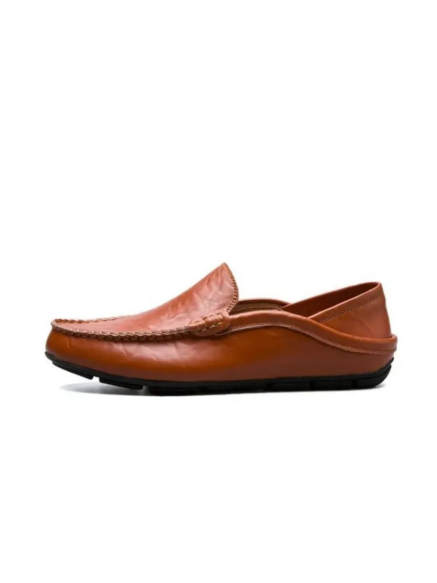 Mocassin Cuir Foncé Homme