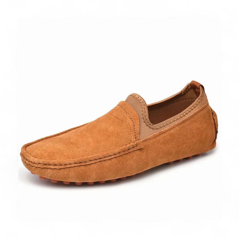 Mocassin Pour Homme En Daim Camel