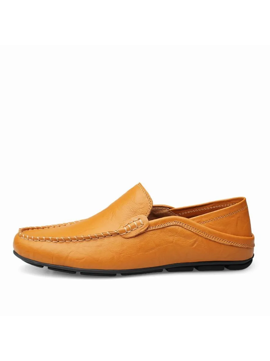 Mocassin Homme En Cuir Camel
