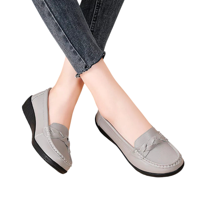 Mocassin Femme Gris Compensé