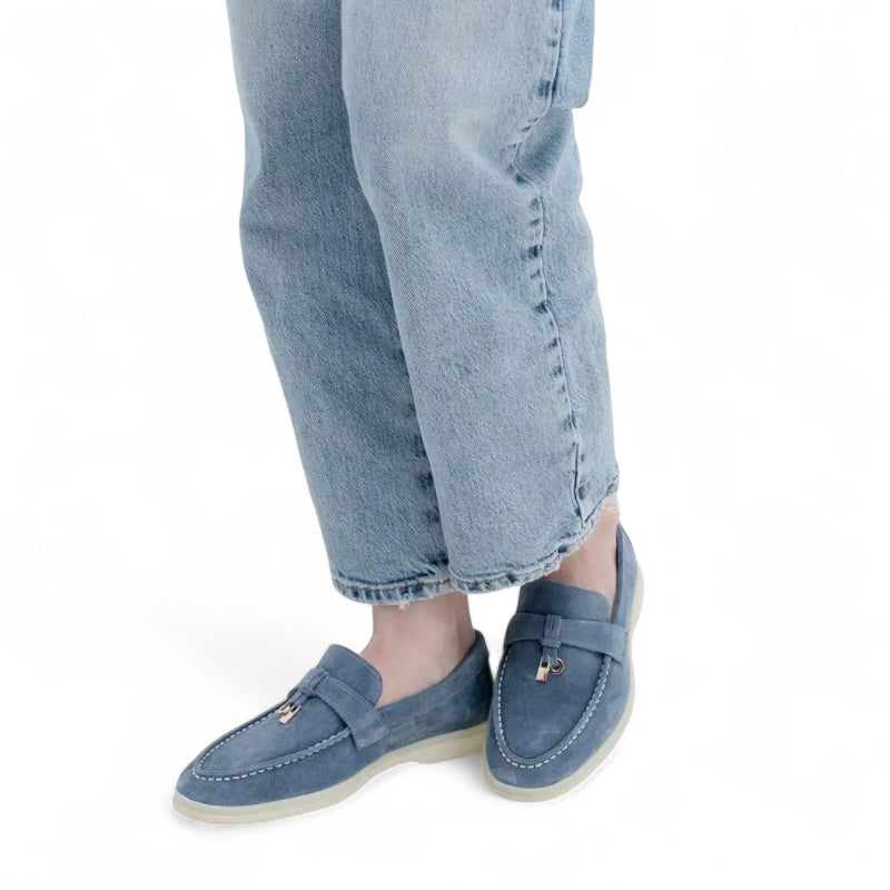 Mocassin Daim Bleu gland