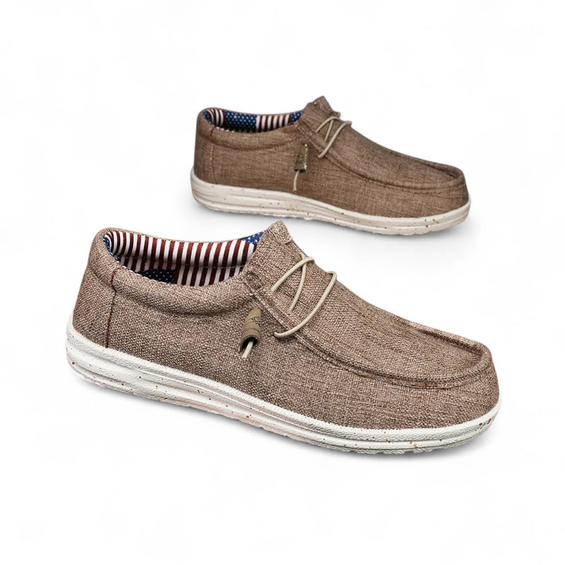 Mocassin Compensé à Lacet Tendance Homme