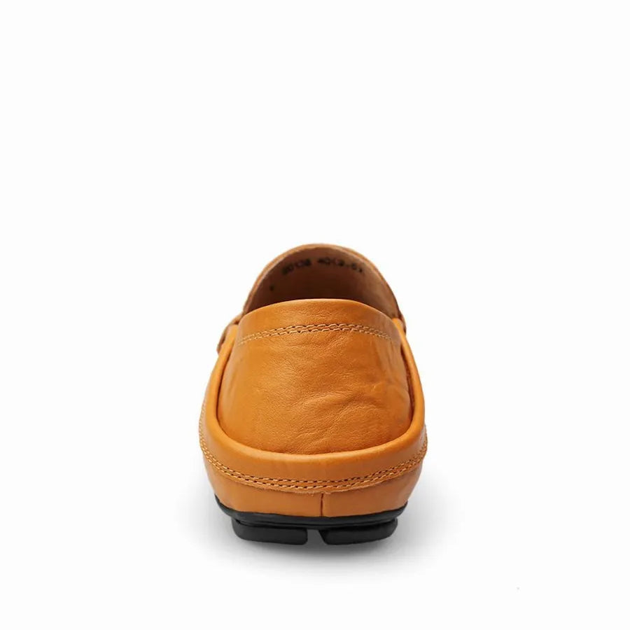 Mocassin Cuir Camel Homme Design Vintage