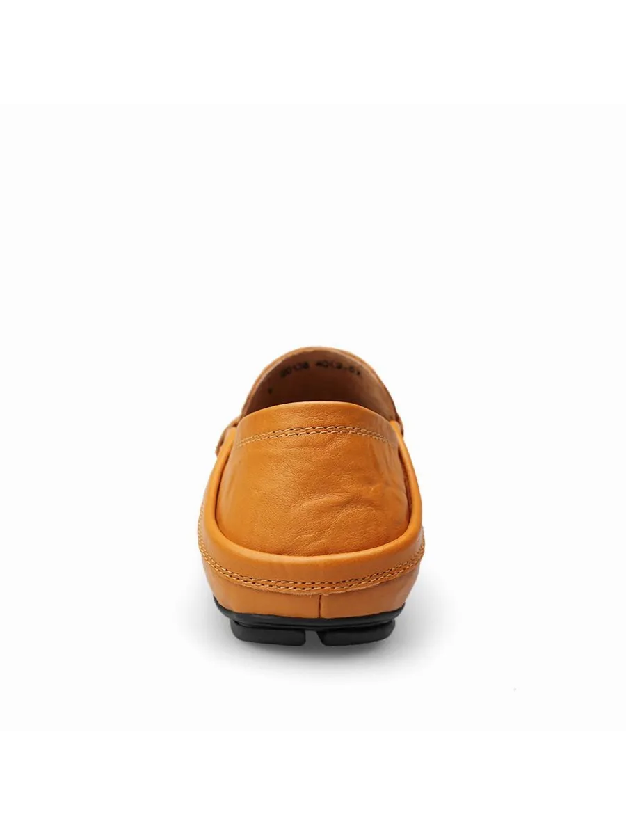 Mocassin Homme En Cuir Camel