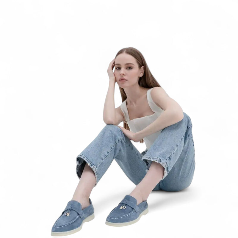 Mocassin Daim Bleu gland