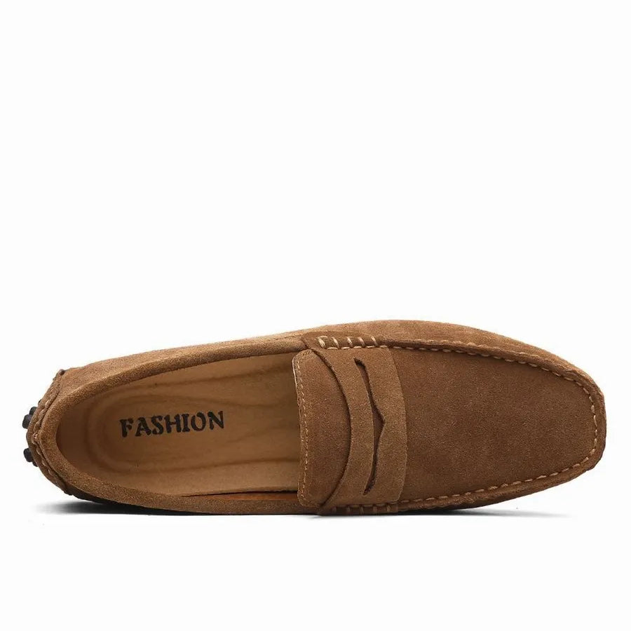 Mocassin Daim Marron Homme Chic