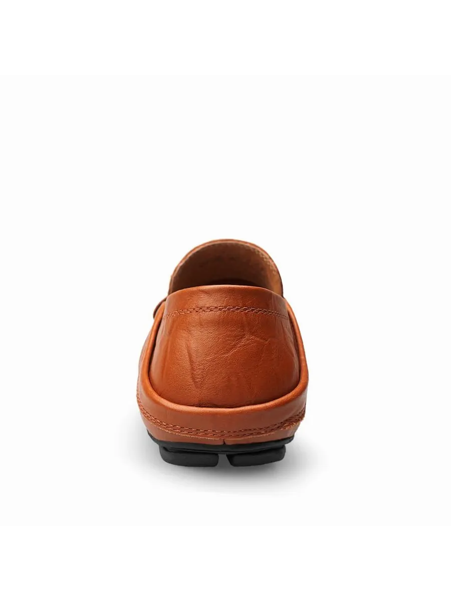 Mocassin Cuir Foncé Homme