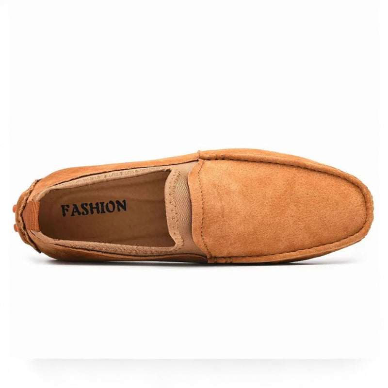 Mocassin Pour Homme En Daim Camel