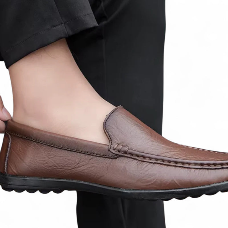 Mocassin Homme Cuir Marron