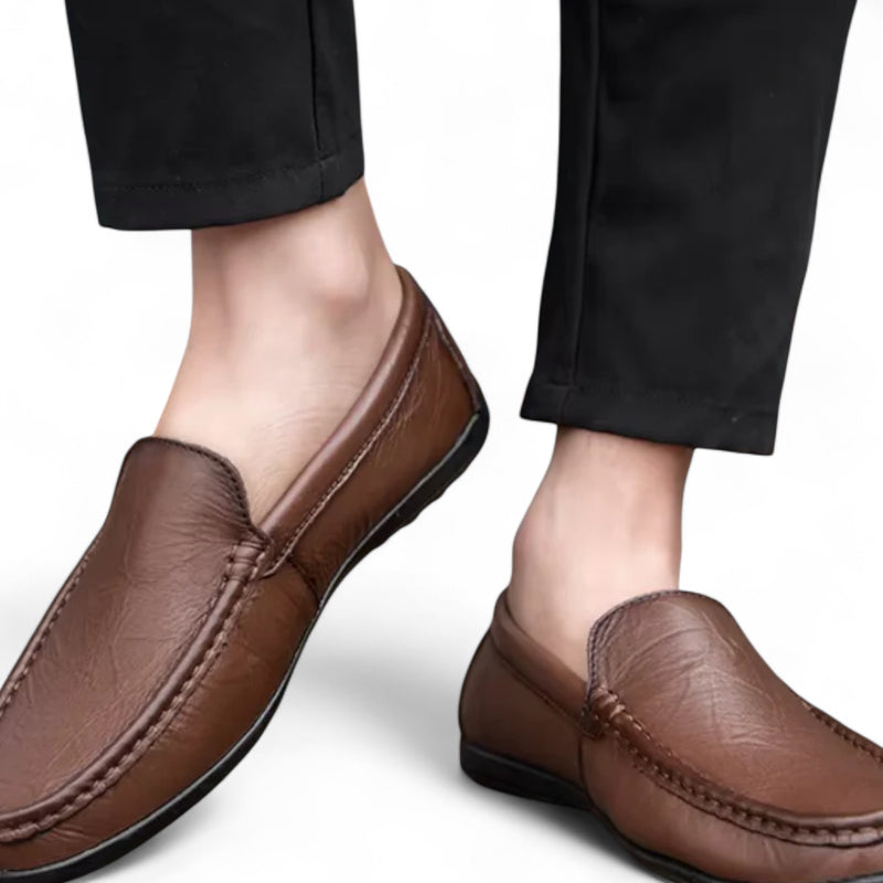 Mocassin Homme Cuir Marron