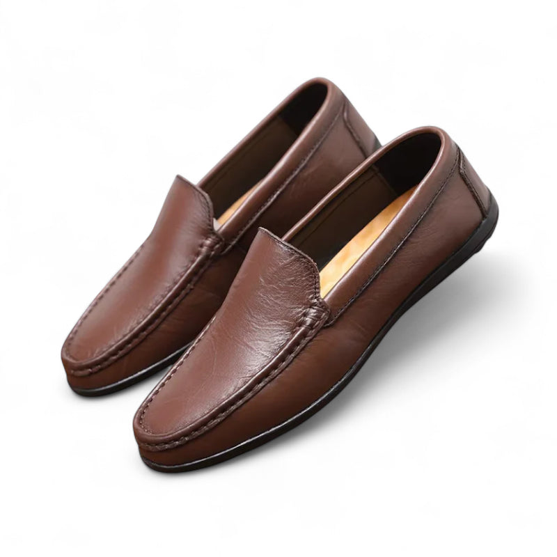 Mocassin Homme Cuir Marron
