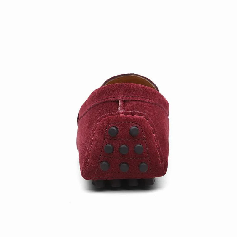 Mocassin Homme Bordeaux Daim