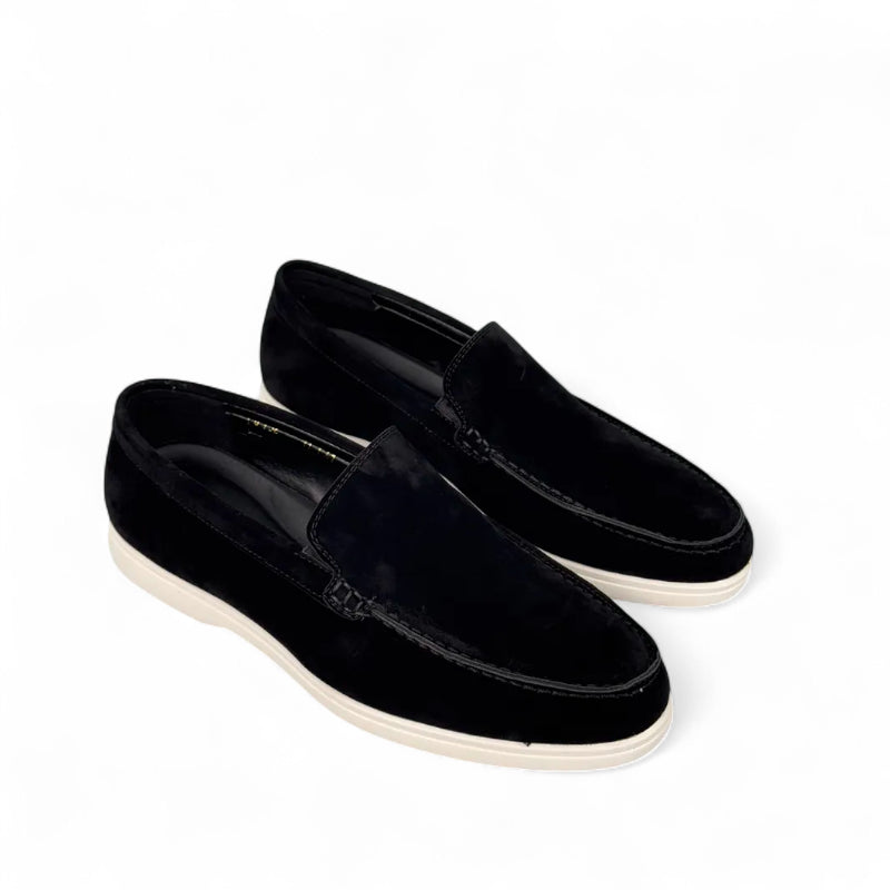 Mocassin Homme En Daim Noir
