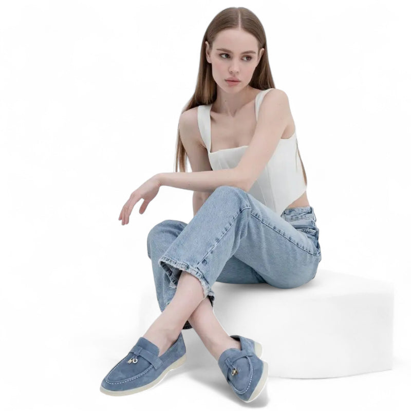 Mocassin Daim Bleu gland