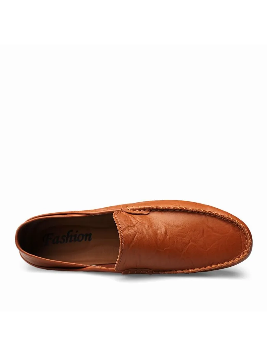 Mocassin Cuir Foncé Homme