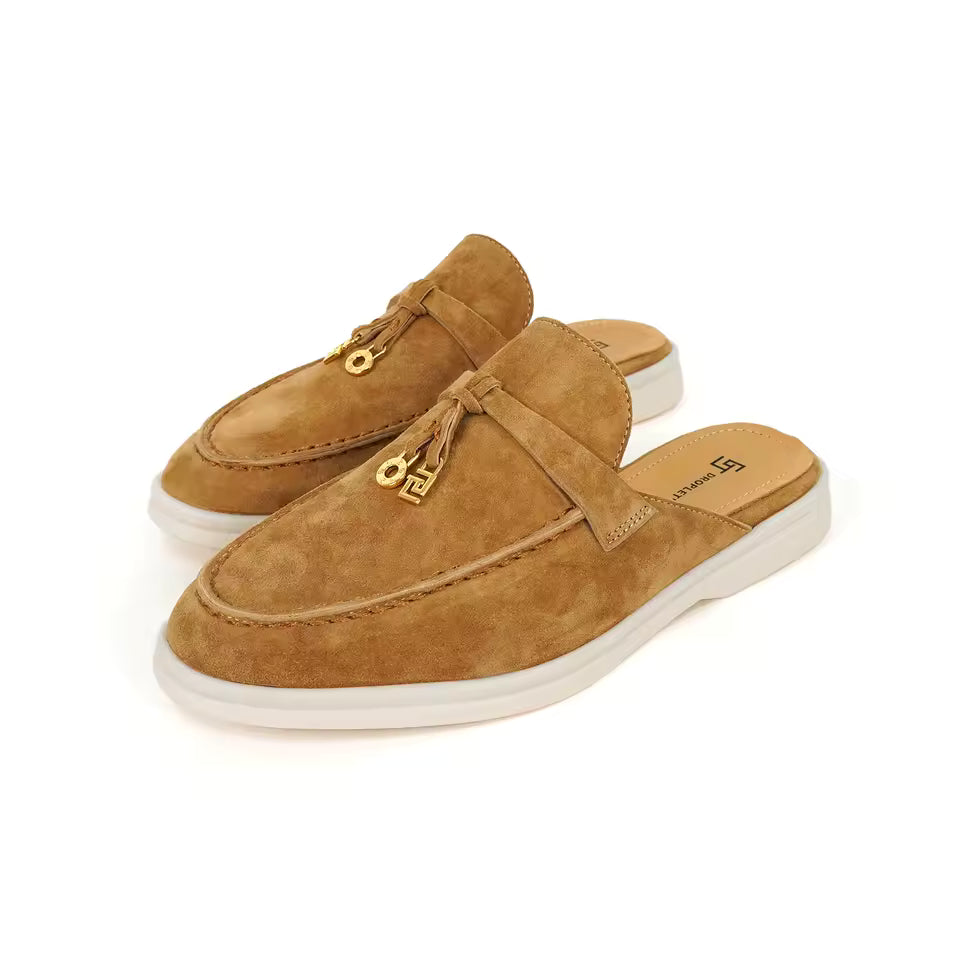 Mocassin Ouvert Marron à Gland Pour femme