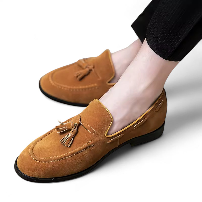 Mocassin Daim Camel à Gland Homme