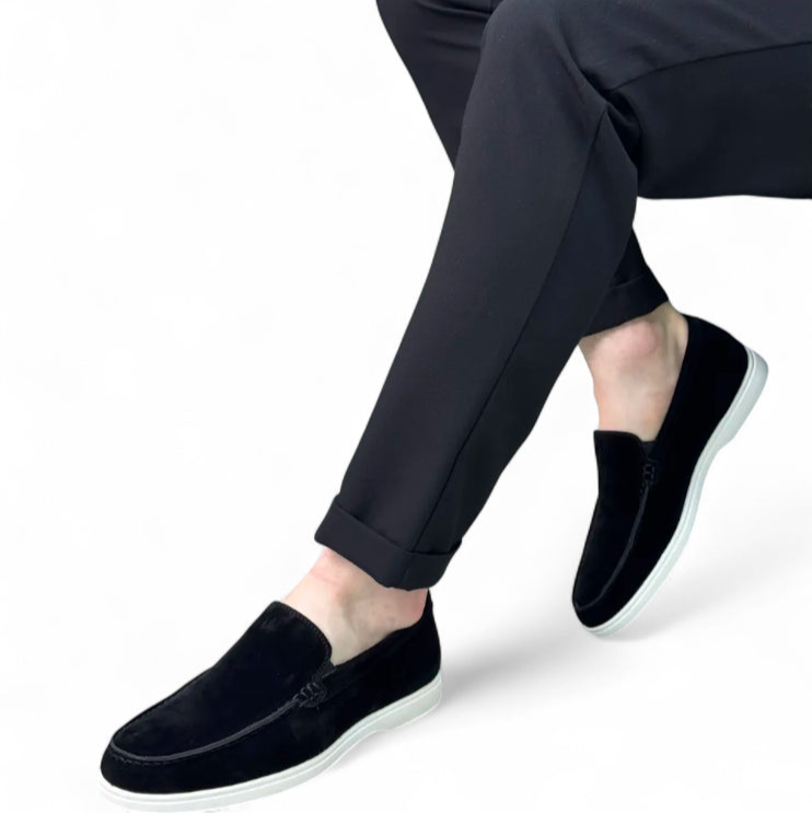 Mocassin Homme En Daim Noir