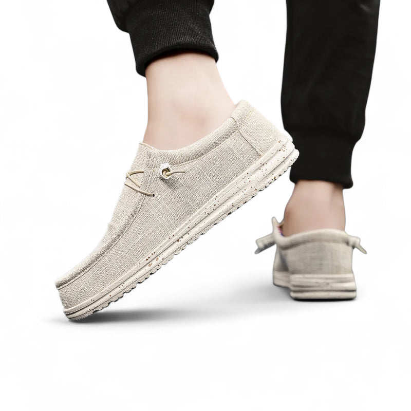 Mocassin Tendance Blanc Pour Homme à Lacet