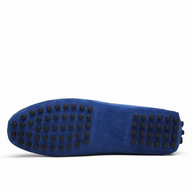Mocassin Homme Daim Bleu