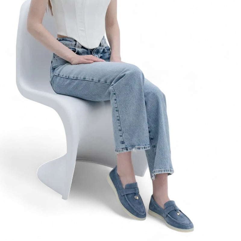 Mocassin Daim Bleu gland