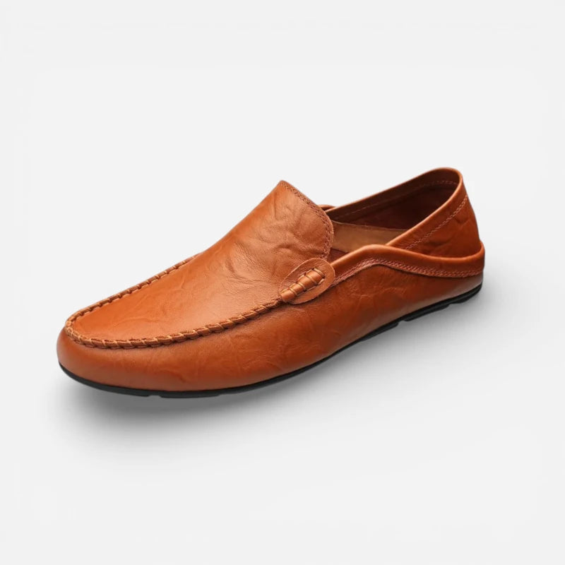 Mocassin Cuir Foncé Homme