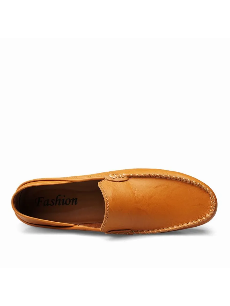 Mocassin Homme En Cuir Camel