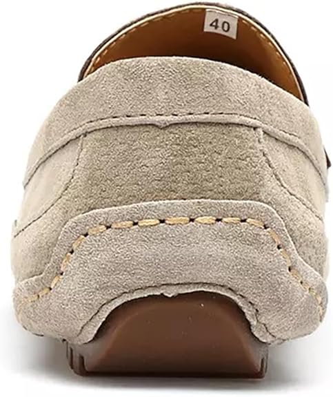 Mocassin En Daim Beige Pour Homme
