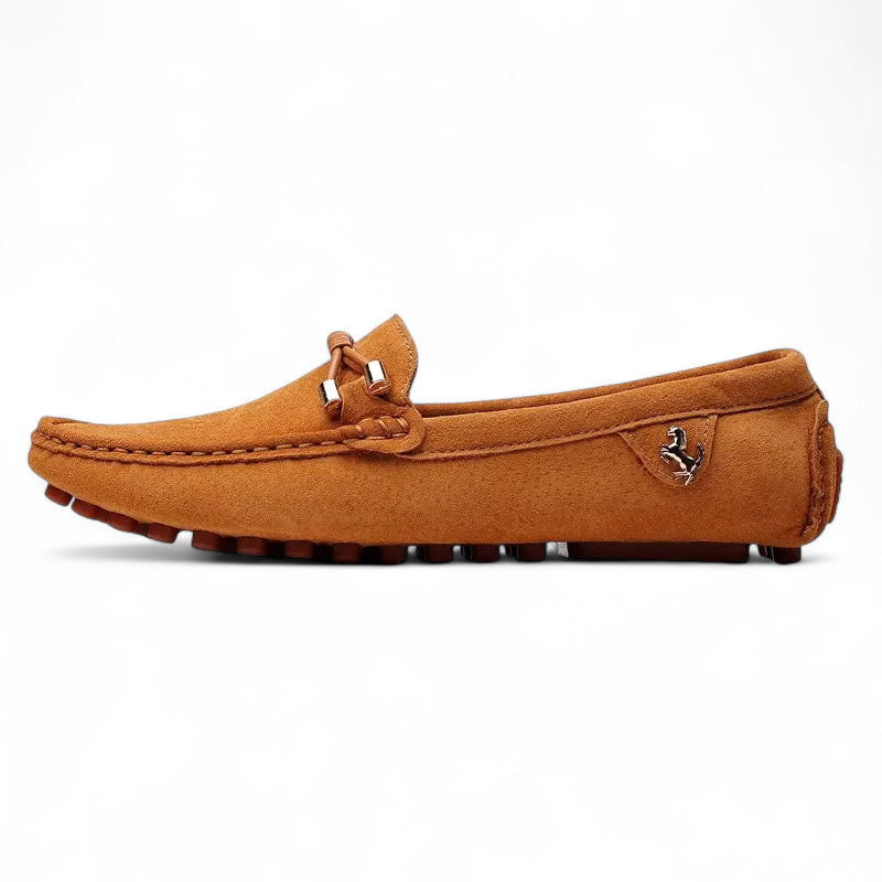 Mocassin Pour Homme Daim Camel