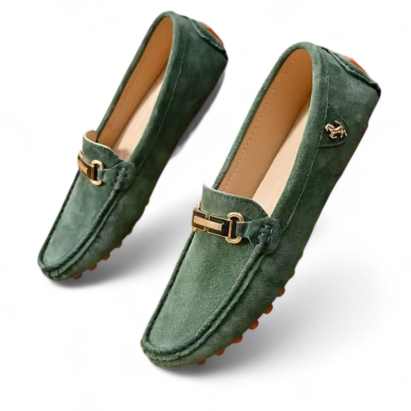 Mocassin Daim Vert Homme