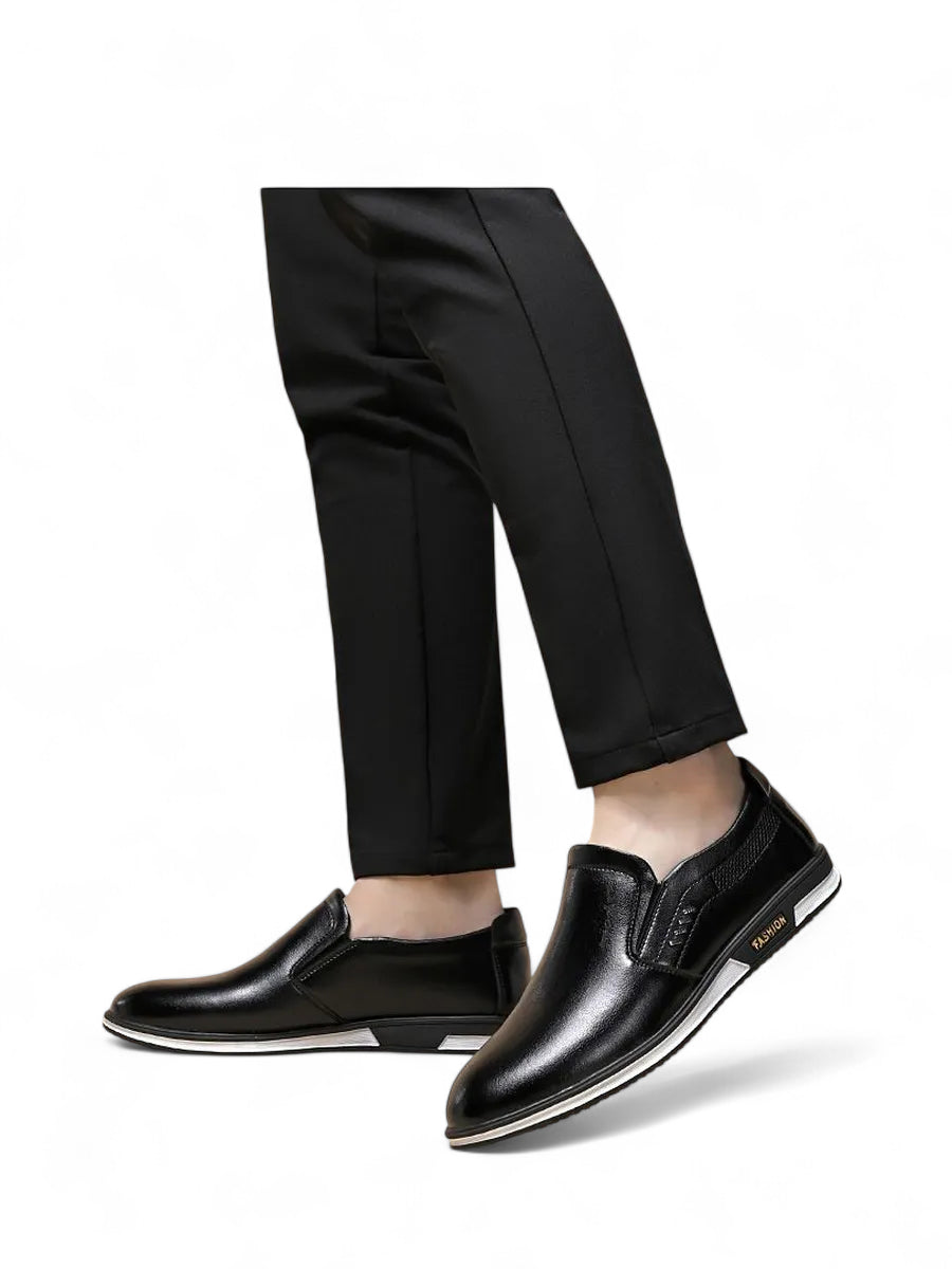 Mocassin Cuir Vernis Noir Pour Homme