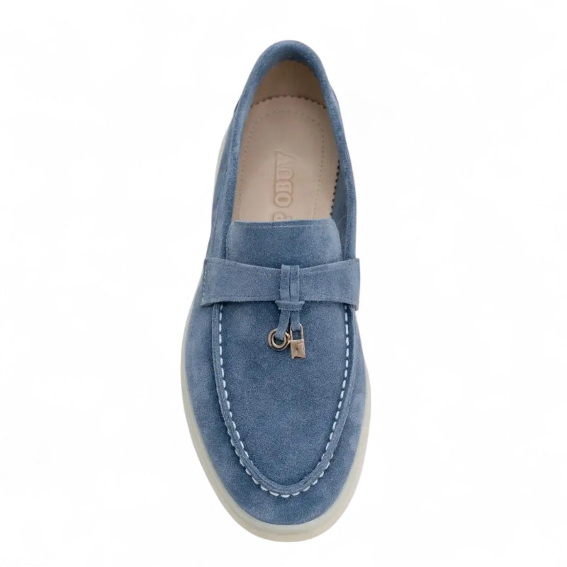 Mocassin Daim Bleu gland