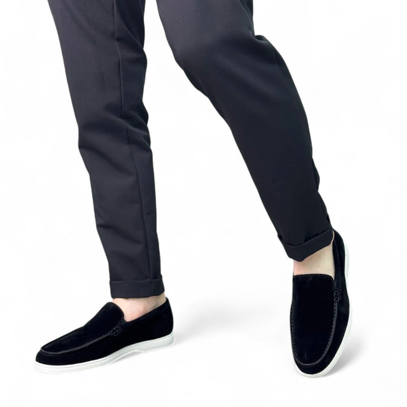 Mocassin Homme En Daim Noir