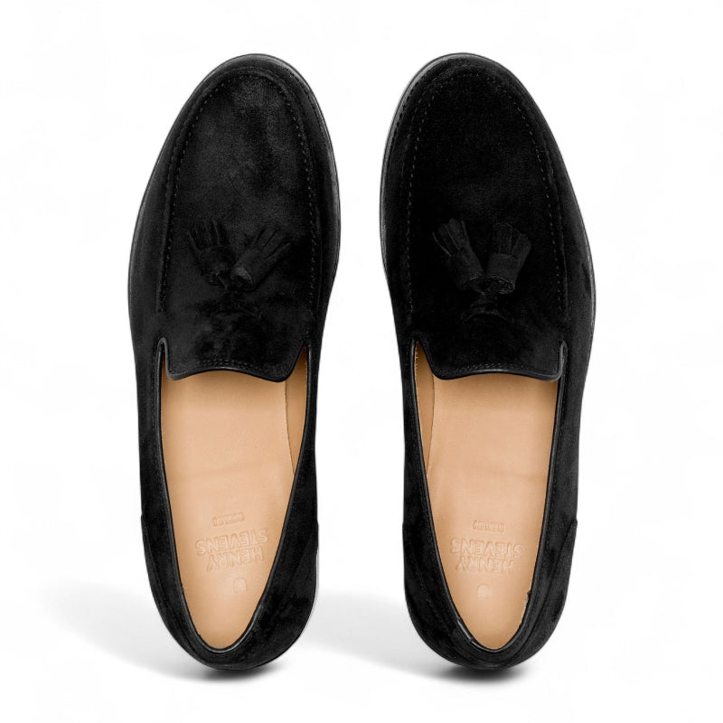 Mocassin à Gland Pour Femme Noir En Daim