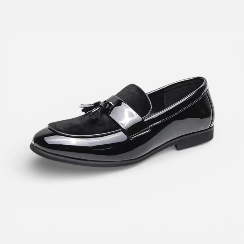 Mocassin Homme Noir Cuir Et Daim