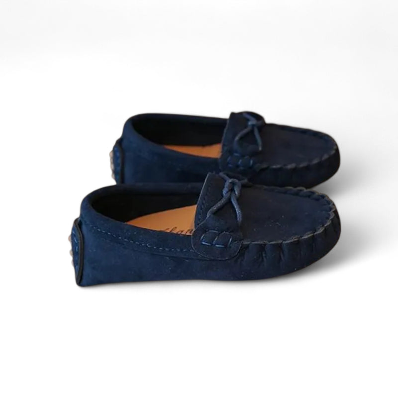 Mocassin Bleu Marine En Daim Enfant Bateau