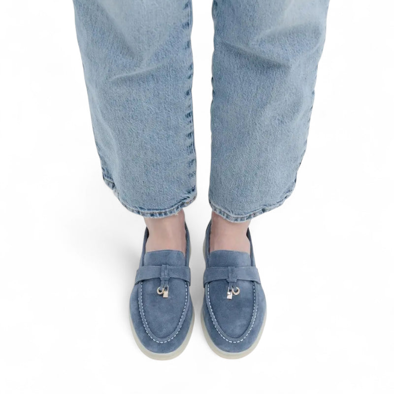 Mocassin Daim Bleu gland