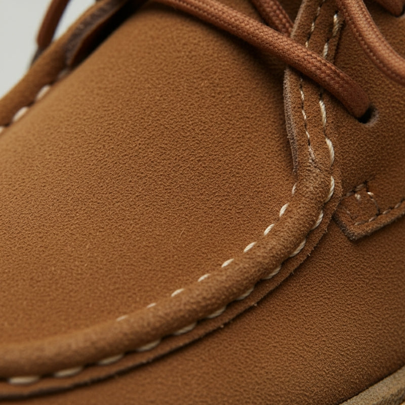 Mocassin Nubuck Camel À Lacets Premium Pour Homme