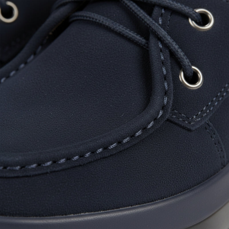 Mocassin En Daim Bleu Marine Platerforme Pour Femme