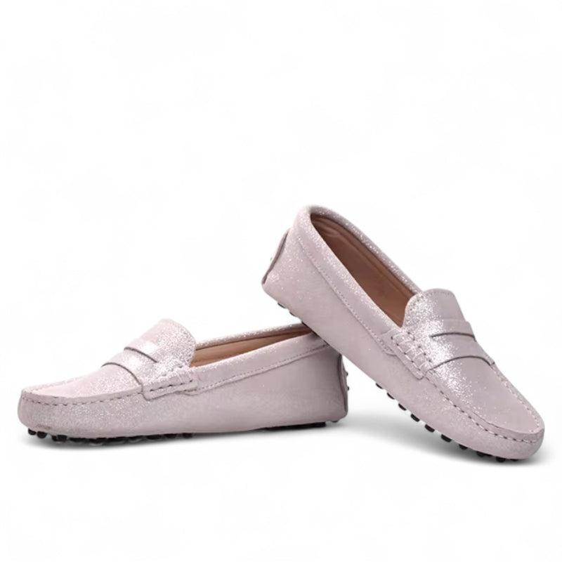 Mocassins Argent Femme